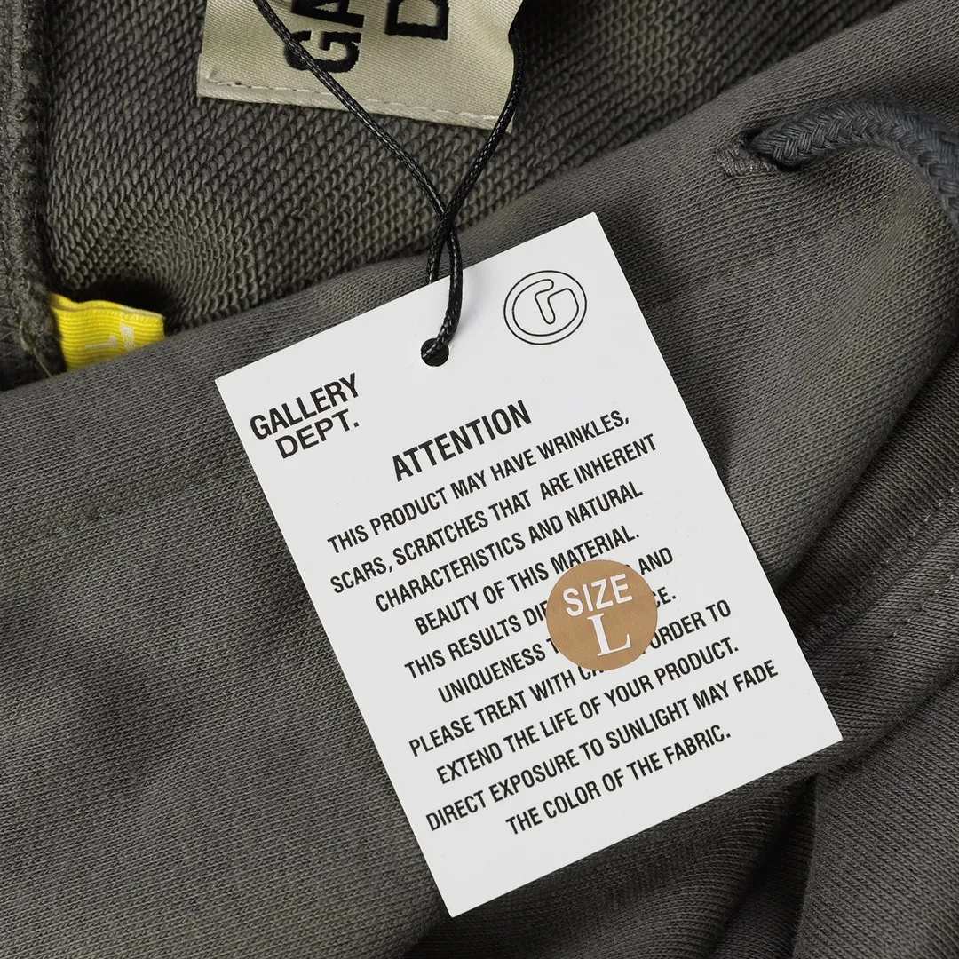 GALLERY DEPT. Autumn new hooded sweatshirt Style number: D3079P200 Color: Gray green Size: S M L XL